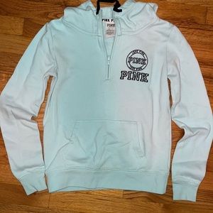 XS blue zip up pullover by Pink